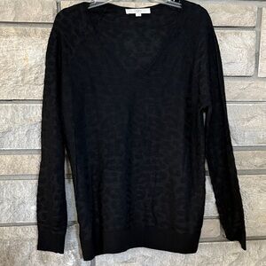 LOFT Black Textured Sweater